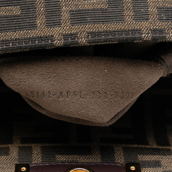 Pre-Loved Fendi Zucca Canvas FF 1974 Phone Baguette - Picture 6 of 7